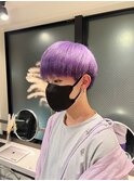 メンズハイトーン 紫 ブリーチカラー
