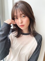 小顔前髪顔周りレイヤー×インナーカラー デザインカラー