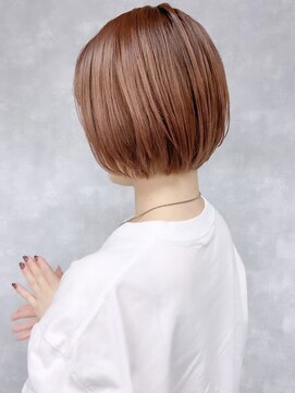 ブランロール 中目黒店(Blanl'or) イメチェンピンクベージュアンブレラカラー前髪クールショート