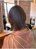 カール/セミディ/シアーカラー/姫カット/ダークアッシュ