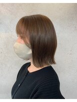 ビスクヘアデザイン(bisq hair design)&nbsp;外はねボブ　きりっぱなし　韓国風　髪質改善トリートメント