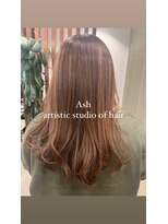 アッシュ アーティスティック スタジオ オブ ヘア(Ash artistic studio of hair) ロング×3Dカラー