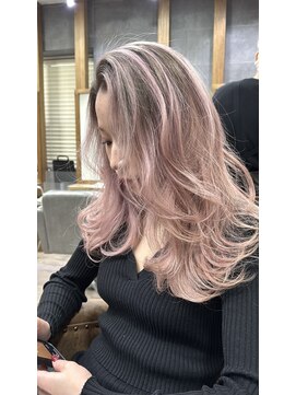 シアー(sheer) ピンクバレイヤージュ