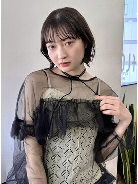 リコバイアフロート(riko by afloat) ボブ/外ハネボブ/透明感カラー/オリーブカラー