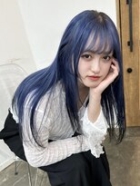 リヴ ウメダ(LIV umeda)&nbsp;ネイビーブルー/似合わせカット/ケアブリーチ/ダブルカラー/梅田