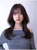 20代30代ミディアム顔周りレイヤーカット髪質改善トリートメント