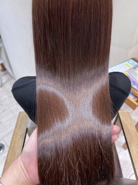 美容室 パルス 静岡鷹匠店(PALS) 髪質改善 縮毛矯正 チョコレートブラウン ツヤ髪