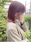 ローズブラウン/ダークレッド/モーブピンク/ハッシュボブ
