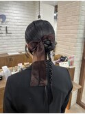 【リボン付ヘアアレンジ】カチモリヘア◎