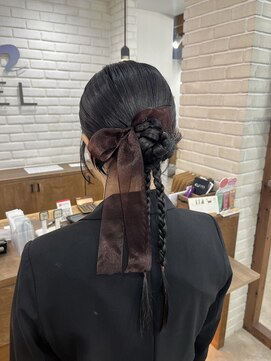 シエル フクオカ(CIEL FUKUOKA) 【リボン付ヘアアレンジ】カチモリヘア◎