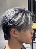 シルバーシャドールーツニュアンスセンターパート