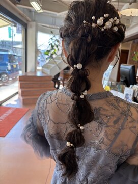 牛若丸ジャパン(Japan) 結婚式ヘア / 編みおろし