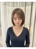 透明感ベージュカラー韓国ボブ
