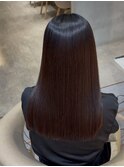 ラテグレージュ顔周りレイヤーボブ韓国巻き結べるレイヤーカット