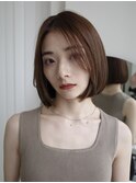 レイヤーカットウルフカットボブグレージュオリーブべージュ