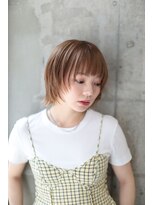 ピズムハク(PISM hak)&nbsp;ミルクベージュ/ウルフショートレイヤー/シースルーバング