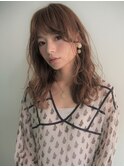 久留米【NAVY】 くせ毛風ウェーブミディ