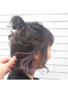 フェンヘアーアイス 中目黒(Fen.hair ici) ボブ インナーカラー グレー