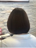 大人可愛いツヤ感ボブ/まとまり感UPのスタイル/30代40代50代