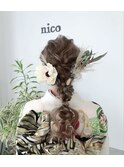 成人式ヘアセット×ゆるゆる×編みおろし
