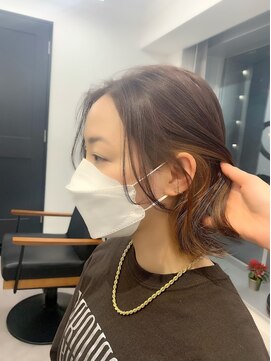 ネオリーブ クーロ(Neolive curro) パツっとボブに春インナーカラー♪