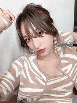 アイティーバイアルバム 藤沢店(IT by ALBUM)&nbsp;韓国風顔まわりアレンジ_グレージュカラーボブウルフ_8776