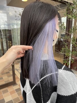 アース 前橋店(HAIR&MAKE EARTH) アイスラベンダーカラーインナーカラーケアブリーチ