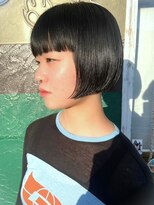 セル(CELL)&nbsp;ストレートボブ　艶感　丸み　小顔　ダークアッシュカラー