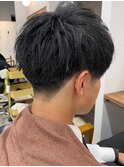 メンズカット アップバング ビジネスヘア 菊名