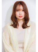 マロンベージュのやわらかミディアム