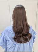 ロング/ナチュラルブラウン/トリートメント/韓国風巻き/顔周り