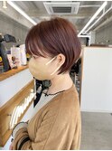 ピンクブラウン☆マッシュショート