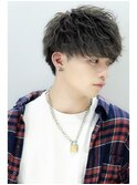 ソフトツーブロック無造作束感マッシュ刈り上げLIPPS