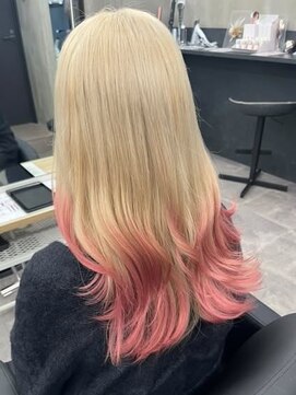 ナンバーウルス 名駅店(N° ulus) 【number ulus】抜きっぱなしブロンド×ピンク