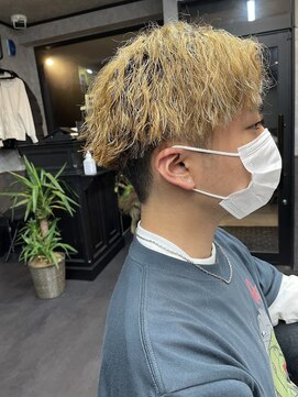 レベル 葛西店(LEVEL) ツイストスパイラルパーマ ブリーチ メンズカット 葛西メンズ