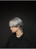 ホワイトシルバー×ブラックエンドカラー