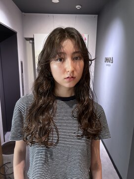 ノラ ギンザ(NORA GINZA) ドライパーマゆるめパーマウルフパーマミディアムパーマ銀座暗髪