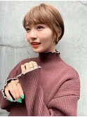 マッシュショート大人可愛いショートボブ愛され丸みショート