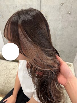 ロンドルピナス 小倉(Lond Lupinus) ミディアムヘア暗めカラー/デザインカラー/フェイスフレーミング