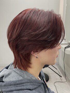 ナレ(NARE) 【NARE NOE】韓国風ロングウルフ＋赤髪