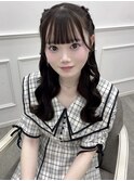 【ヘアメ】お姉さんガーリー＊編み上げハーフツイン＊新井