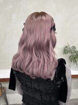 ニコ トウキョウ 渋谷(nico TOKYO)&nbsp;ダブルカラーチェリーレッドピンクブラウン韓国レイヤーロング