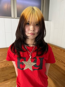 ヘア フラッグ 西葛西店(hair flag) デザインカラー×ハッシュカット