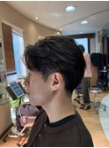 ツーブロックショート