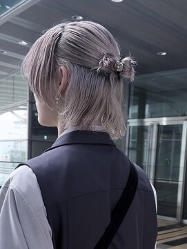 メンズサロン ガウディ 三宮店(men's salon Gaudi) メンズロングボブウルフ×ハーフアップ×ブリーチハイトーン