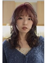 ヘアワン(HAIR One)&nbsp;ウルフレイヤー×ピンクベージュ
