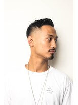 メリケンバーバーショップ フクオカ(MERICAN BARBERSHOP FUK)&nbsp;ソフトツーブロックフェザーマッシュくせ毛風パーマb