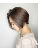前下がりショートボブ☆骨格修正カット☆小顔効果