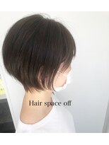 ヘアー スペース オフ(Hair Space Off) ホイルだけで作るカラーのショートヘア