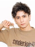 ツーブロック刈り上げツイストスパイラルアップバングスピア